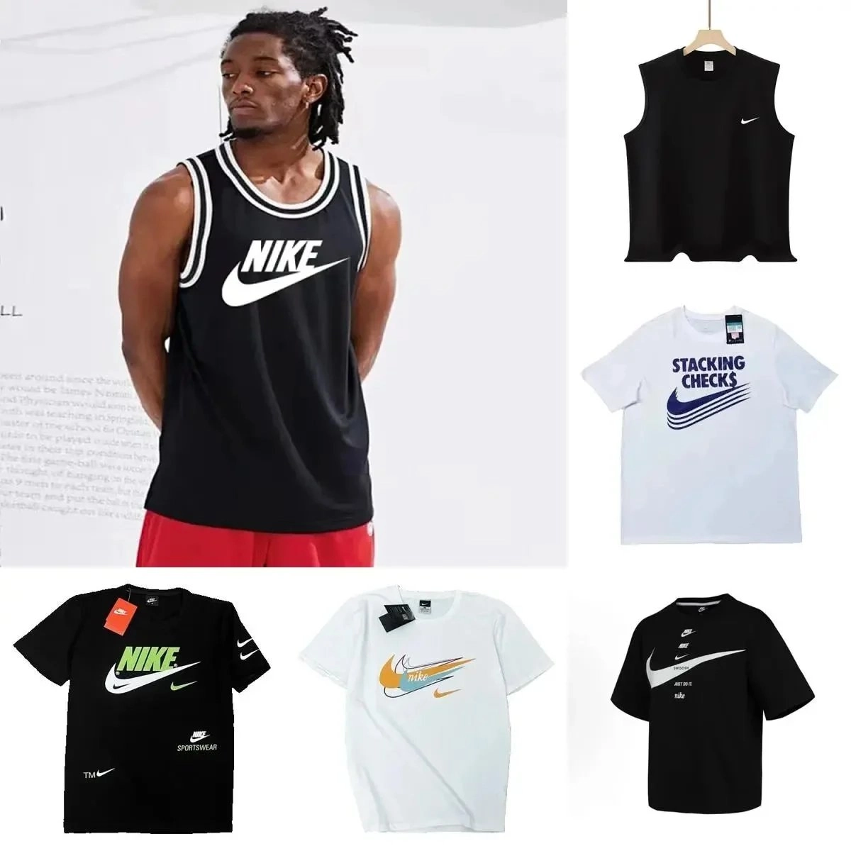 Nike Sportswear Bold Logo Black Sleeveless Jersey Tank Top