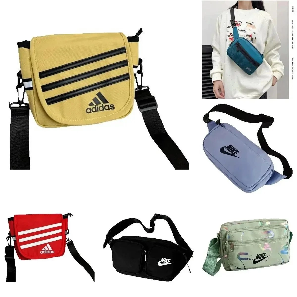 Adidas Classic 3-Stripes Crossbody Bag - Mustard Yellow