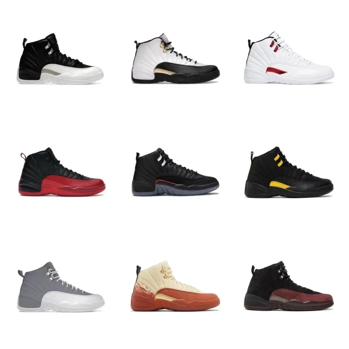 Air Jordan 12 Retro Black-White Metallic Gold
