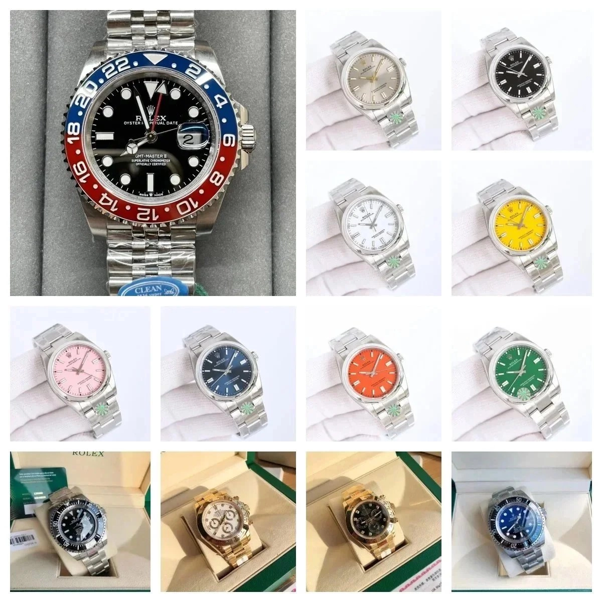 Rolex GMT-Master II Pepsi Bezel Black Dial Steel Watch