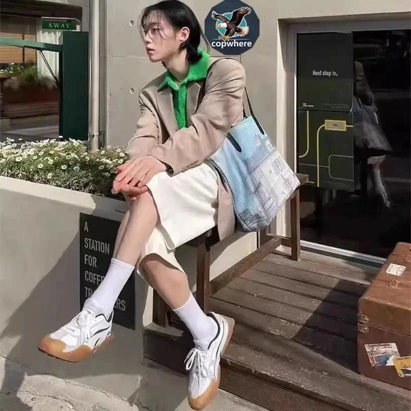 Puma RS-X3 White Gum Sole Chunky Sneaker with Black Accents
