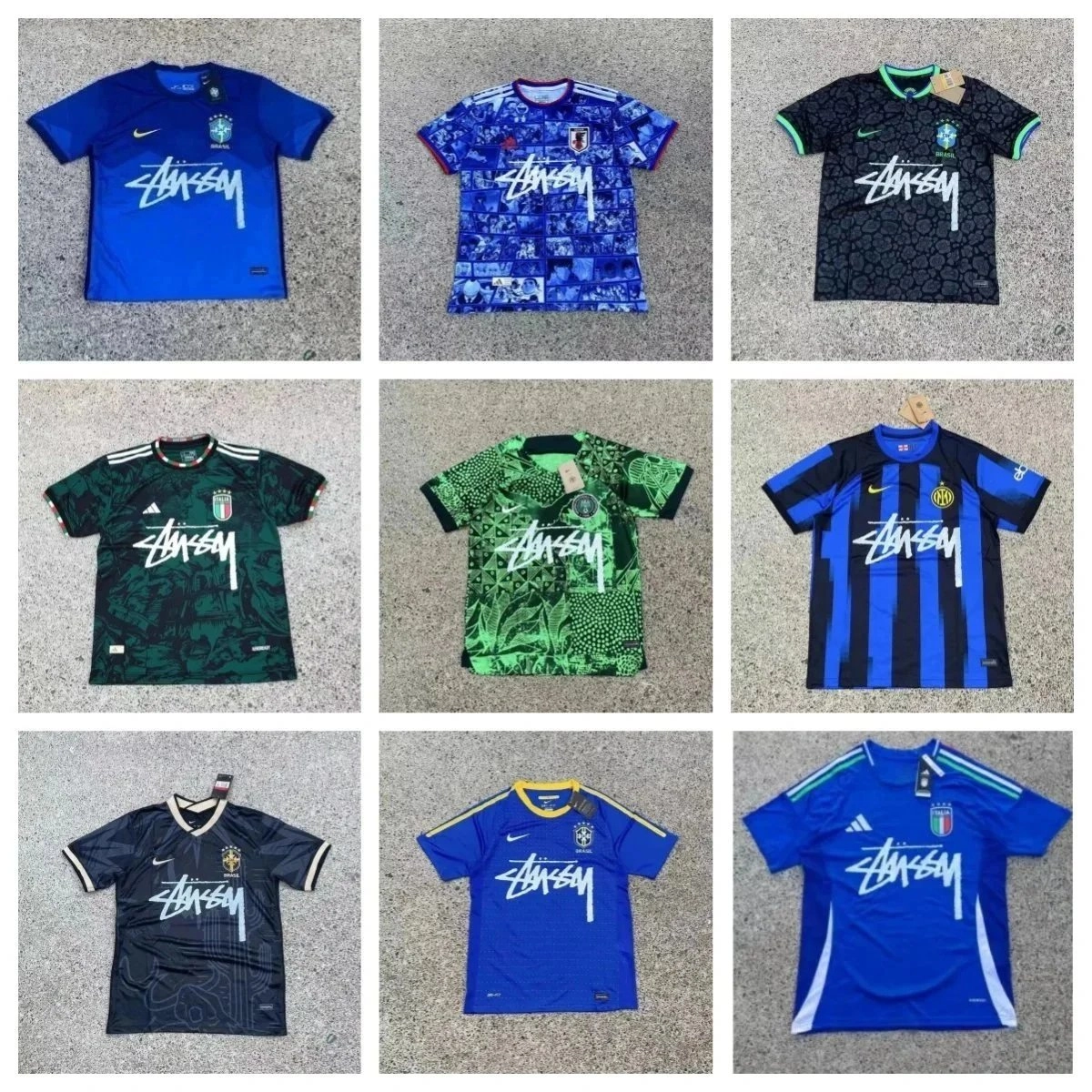 Stussy x Nike Brazil National Team Soccer Jersey Blue