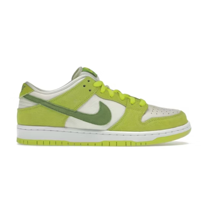 Nike Dunk Low Lime Green Suede White Sneaker