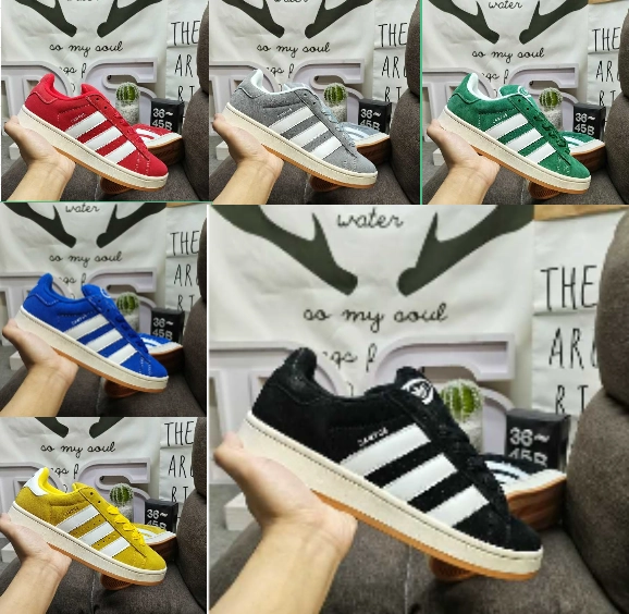 Adidas Superstar Suede Classic Sneakers - Red White Green Blue Yellow Black