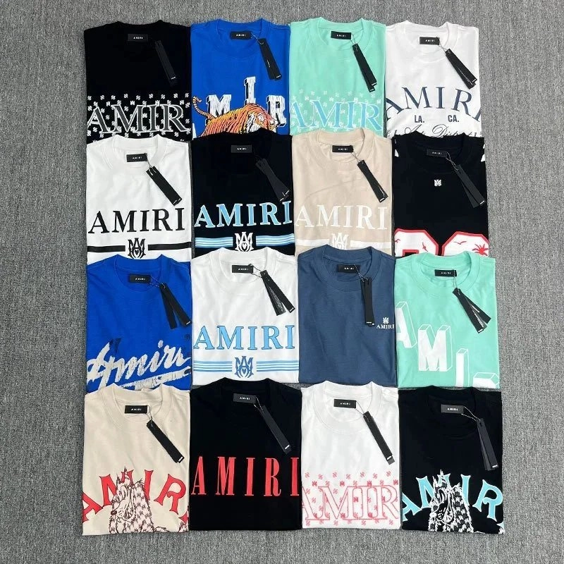 AMIRI Logo Graphic Print Cotton T-Shirt - Black Tiger Design