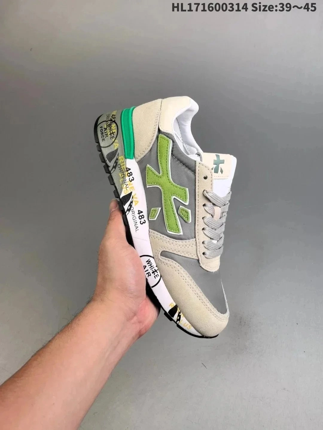 Diadora Heritage 483 Original Green-Grey Suede Running Shoe