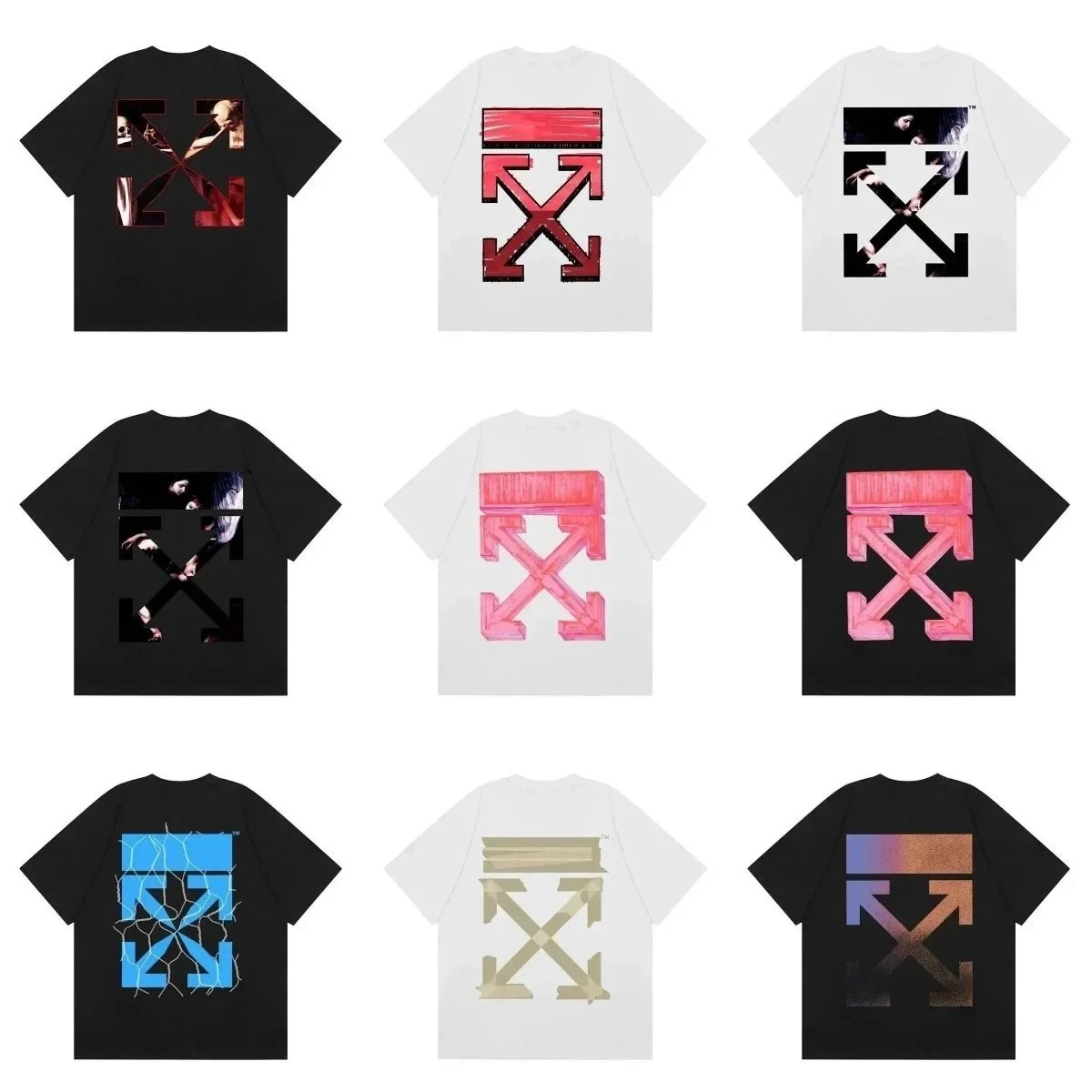 Off-White Diag Arrow Graphic T-Shirt Black Red Photo Print