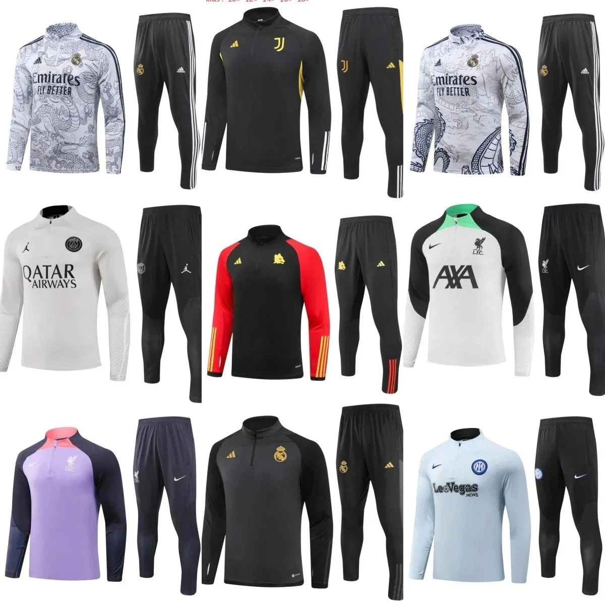 Adidas Real Madrid Dragon Print Training Top & Pants Set