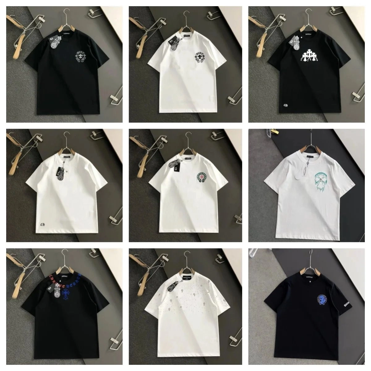 Chrome Hearts Black T-Shirt with Embroidered Cross Logo