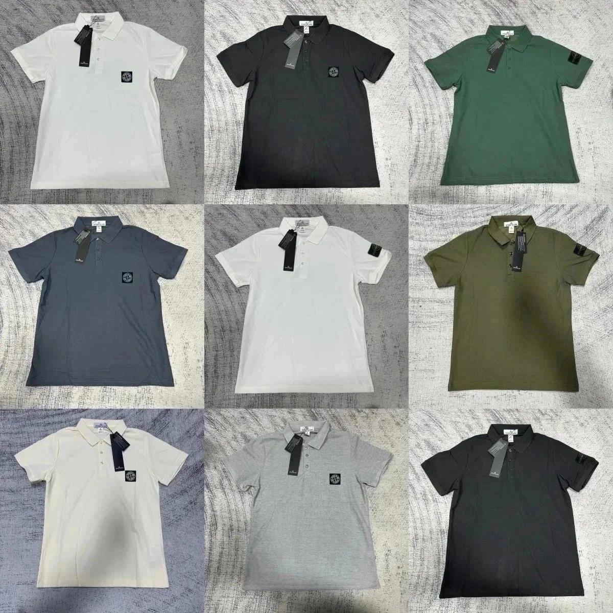 Stone Island Compass Logo Polo Shirt - White Cotton Piqu&eacute;