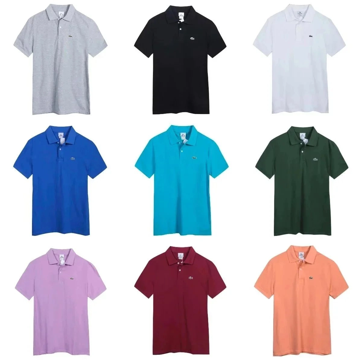 Lacoste Classic Petit Piqu&eacute; Polo Shirt - Solid Color with Crocodile Logo