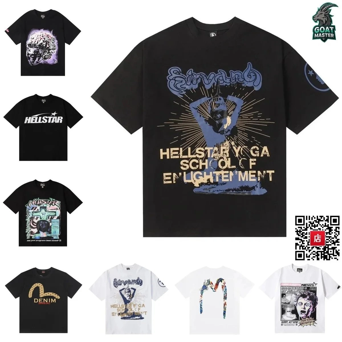 HELLSTAR Yoga School of Enlightenment Graphic Tee Black