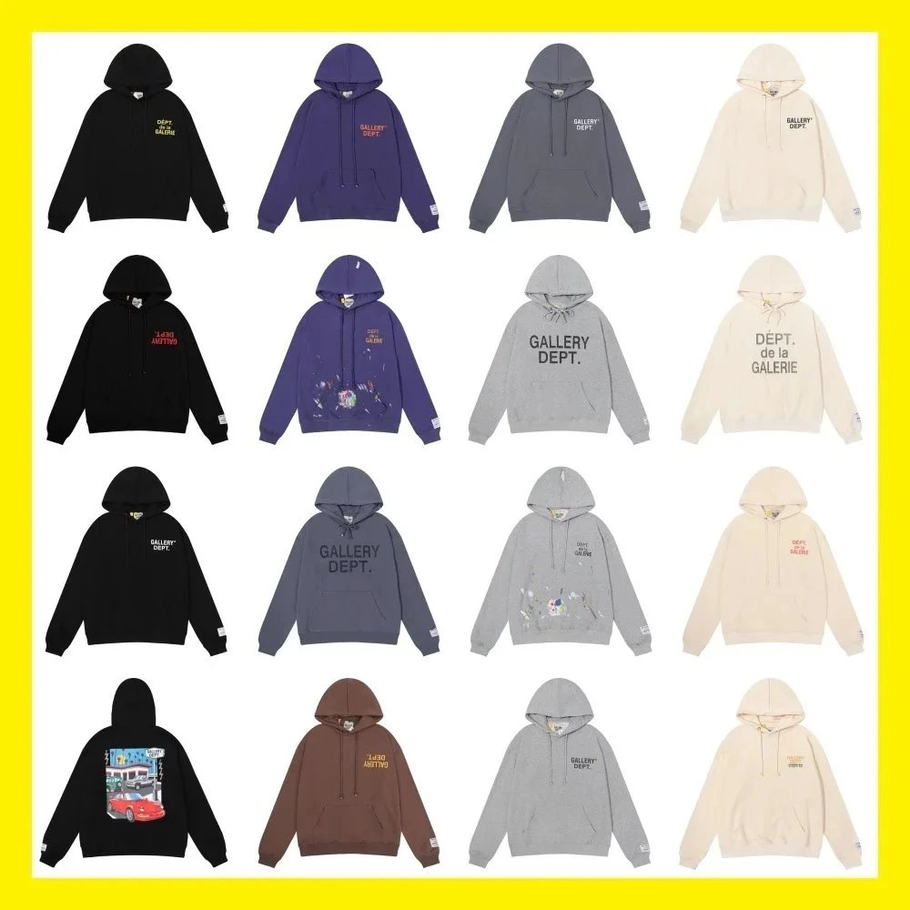 Gallery Dept. Oversized Hoodie with Graphic Print - Black