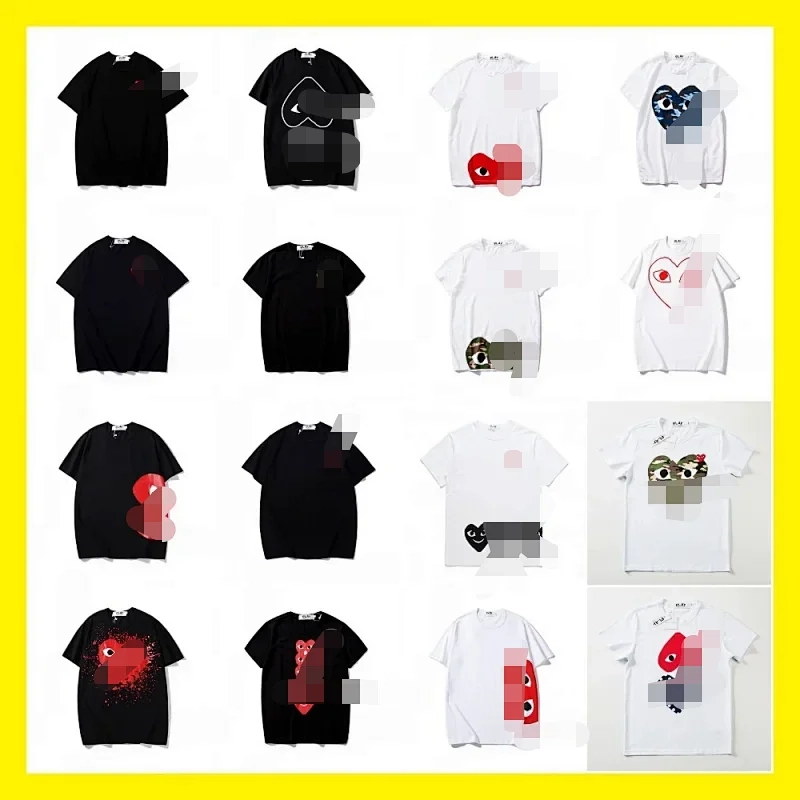 Comme des Gar&ccedil;ons Play Heart-Eye Black T-Shirt with Red Heart