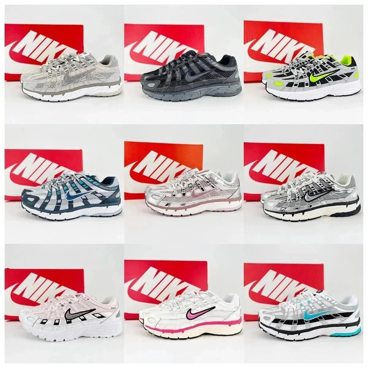 Nike P-6000 Running Shoes - Grey Mesh with Reflective Swoosh