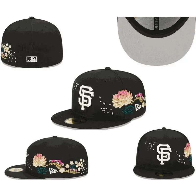 New Era 59FIFTY San Francisco Giants Black Floral Embroidery Cap