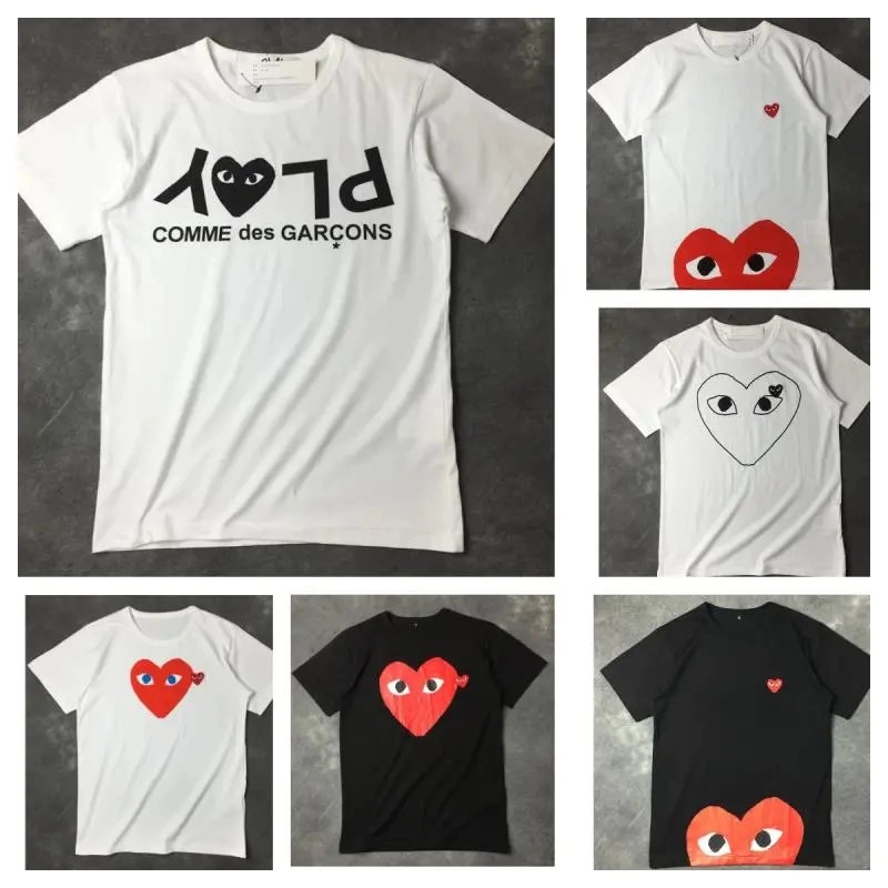 Comme des Gar&ccedil;ons Play Heart Eyes T-Shirt White Black