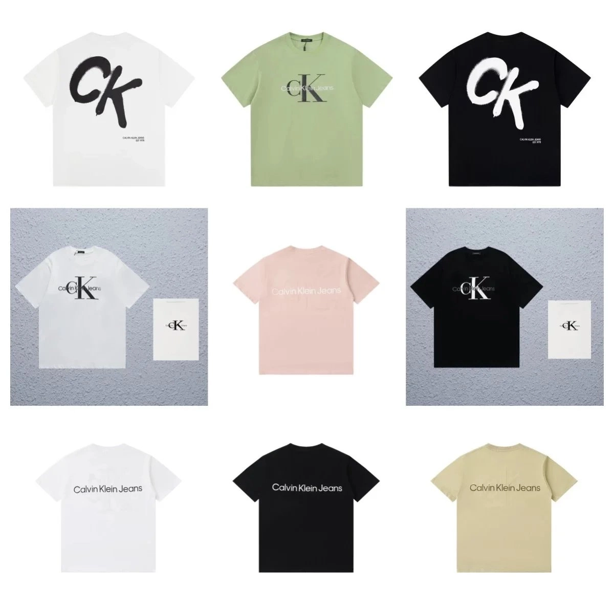 Calvin Klein Jeans CK Logo Graphic T-Shirt - White Brushstroke