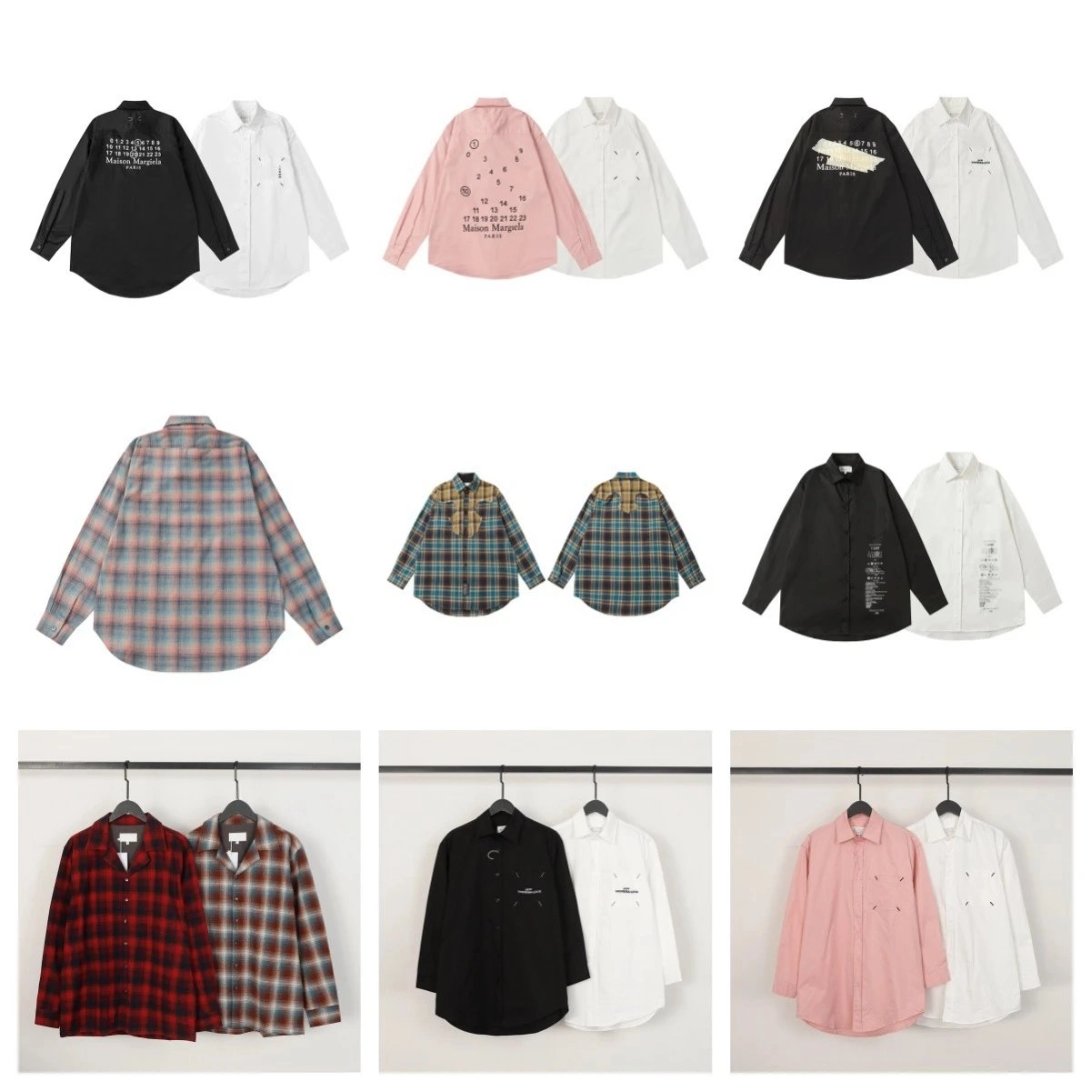 Maison Margiela Replica Oversized Shirt with Number Print Black