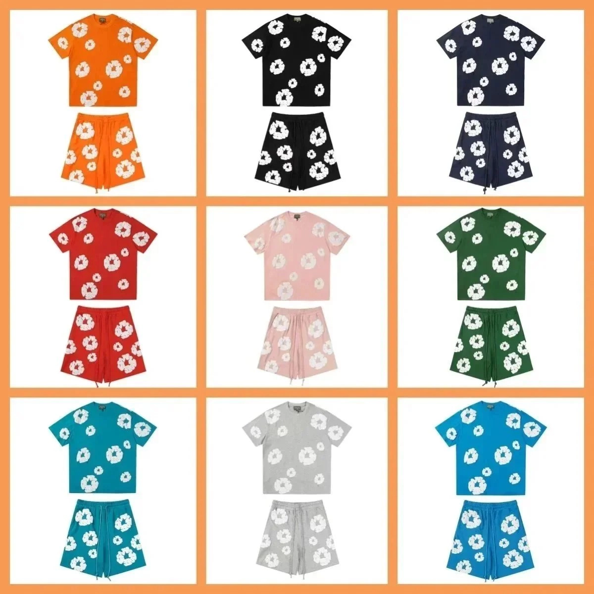 Marimekko Unikko Floral Print Cotton T-Shirt and Shorts Set