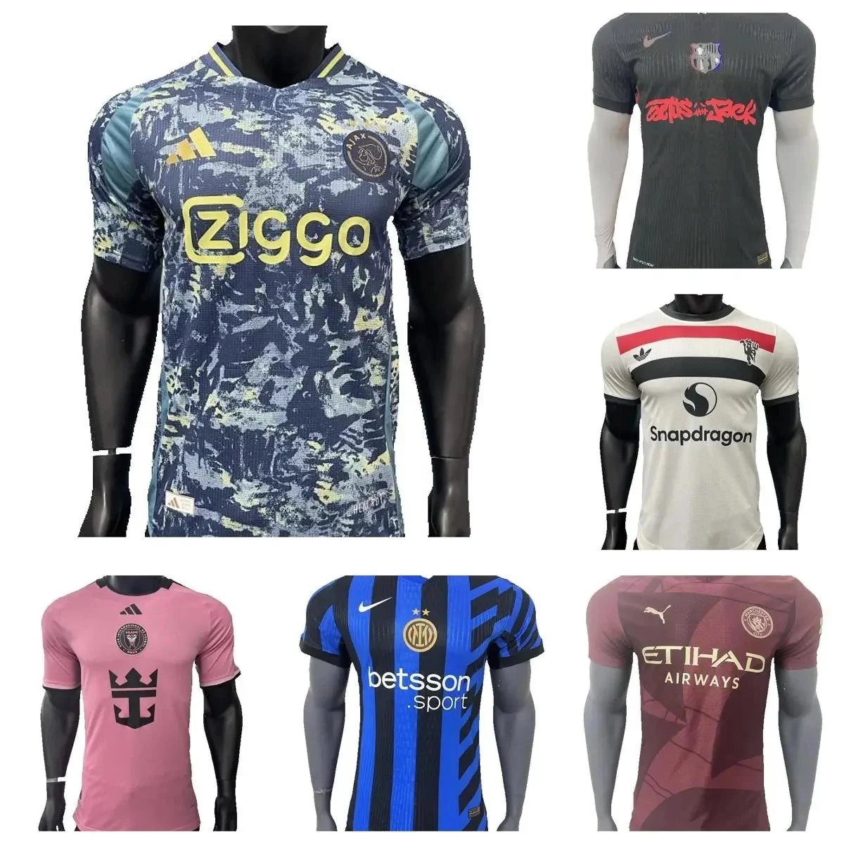 Ajax 2023-24 Third Jersey Ziggo Camo Blue-Yellow Pattern