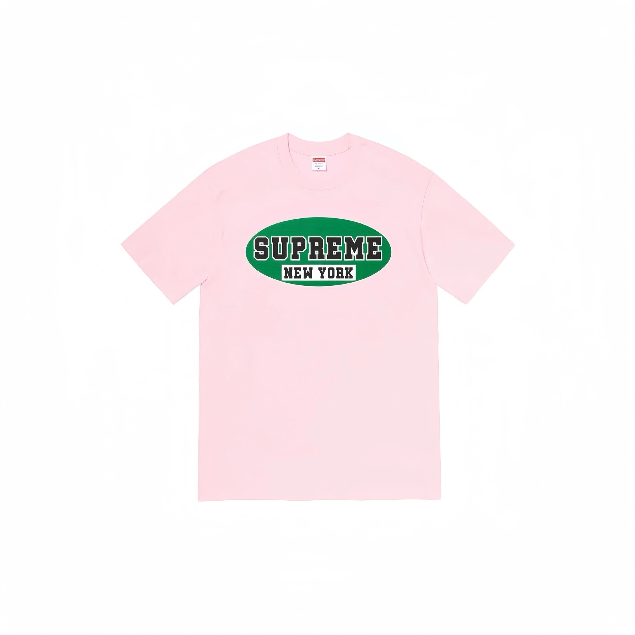 Supreme Oval Logo T-Shirt Pink Green