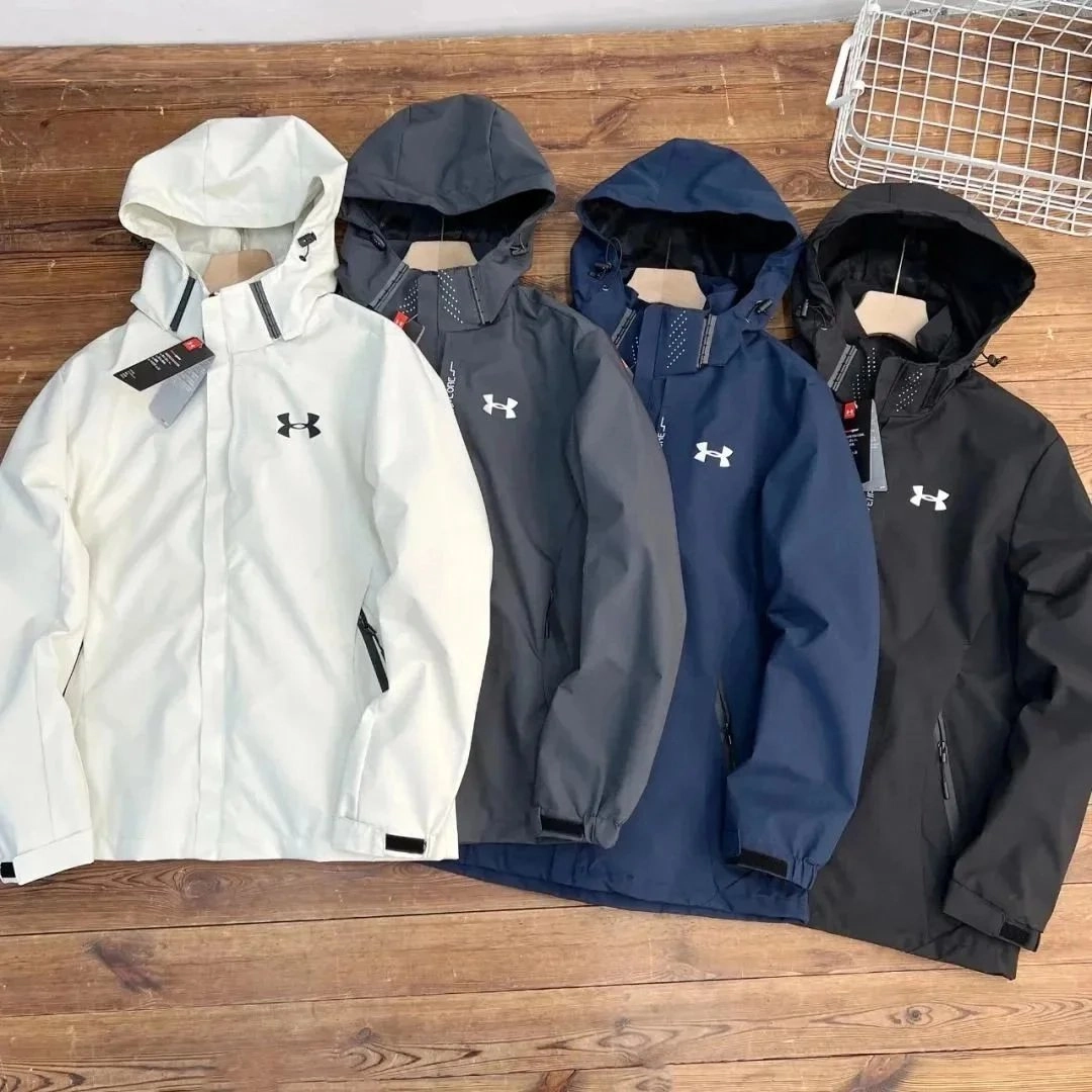 Under Armour Storm Rain Jacket - White Hooded Waterproof Outdoor