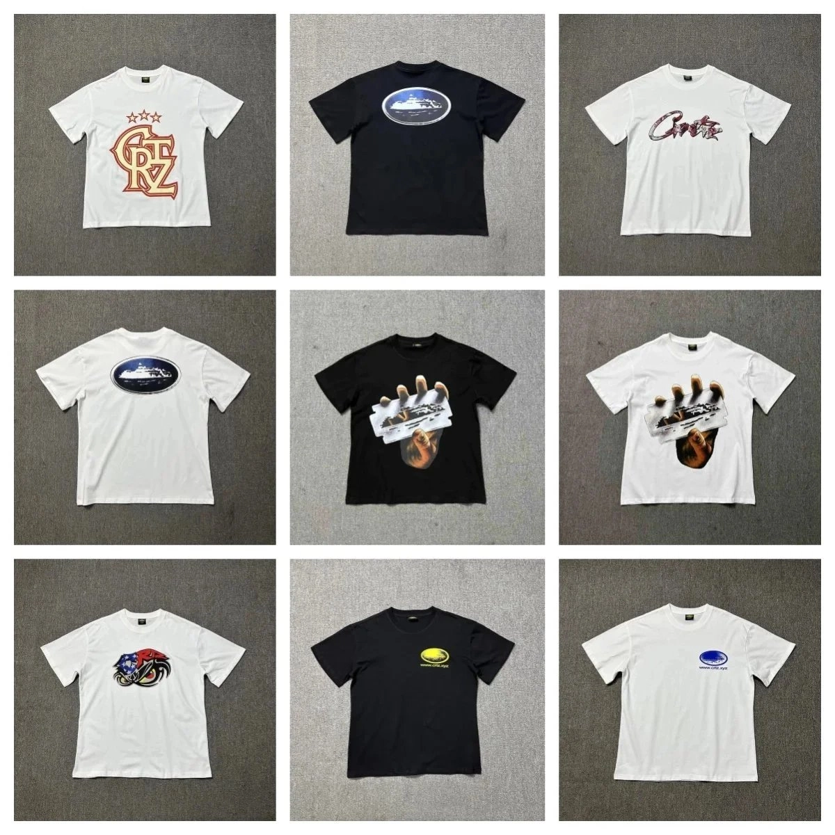 Corteiz CRZ Logo White T-Shirt with Three Stars Design