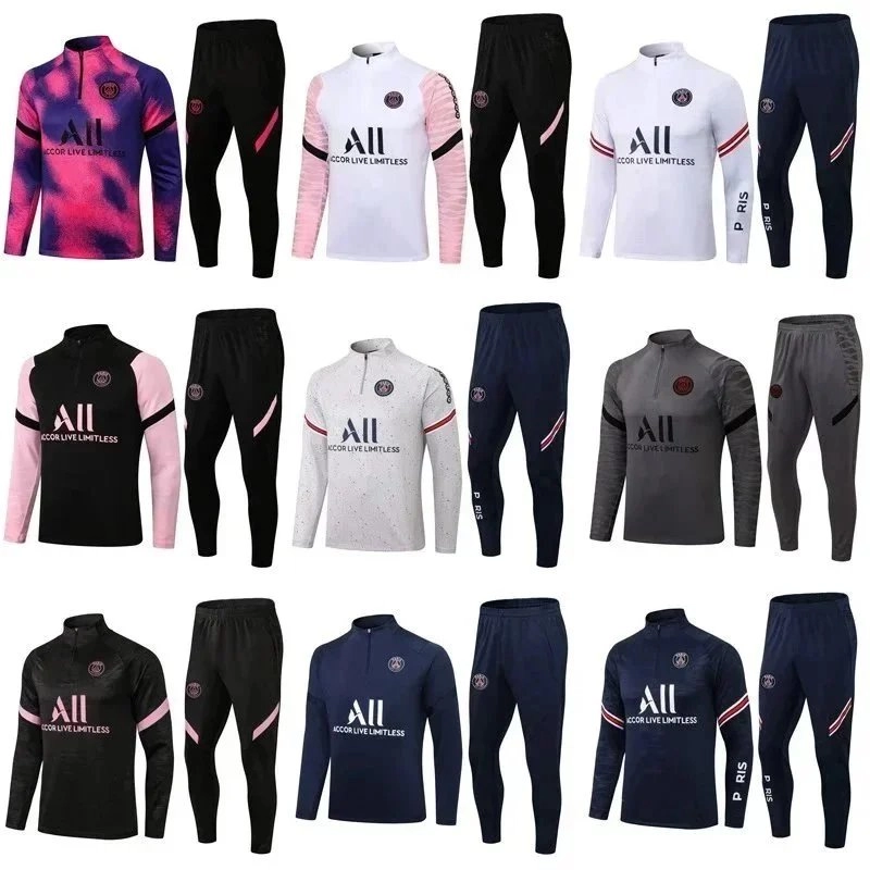PSG Training Set 2023-24 Acid Wash Purple-Black Quarter-Zip Top & Pants
