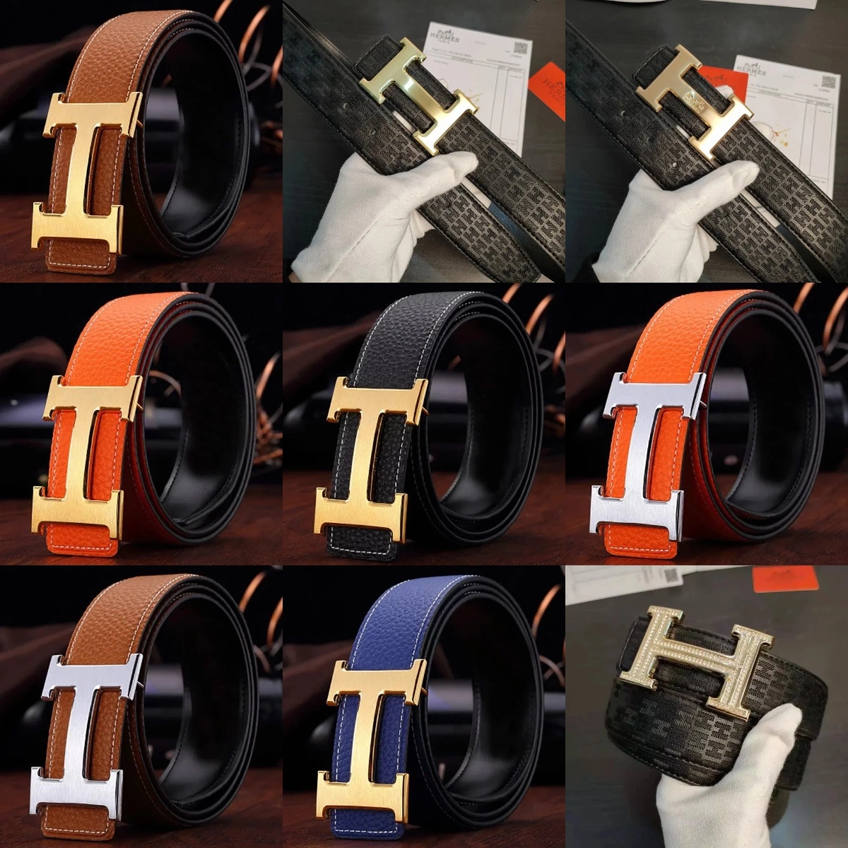 Herm&egrave;s Constance H-Buckle Belt - Tan Leather Gold Hardware