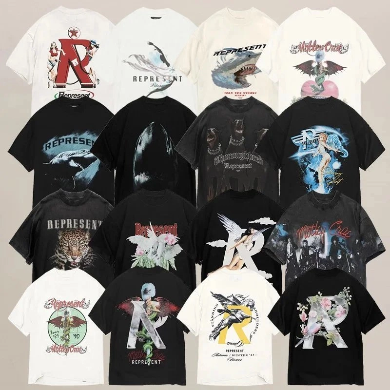 Represent Motley Crue Collaboration Graphic T-Shirt Black