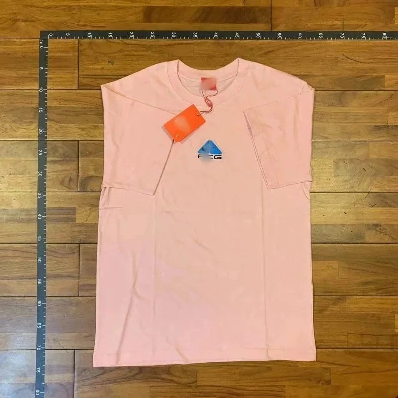 Nike ACG Pink T-Shirt with Blue Triangle Logo