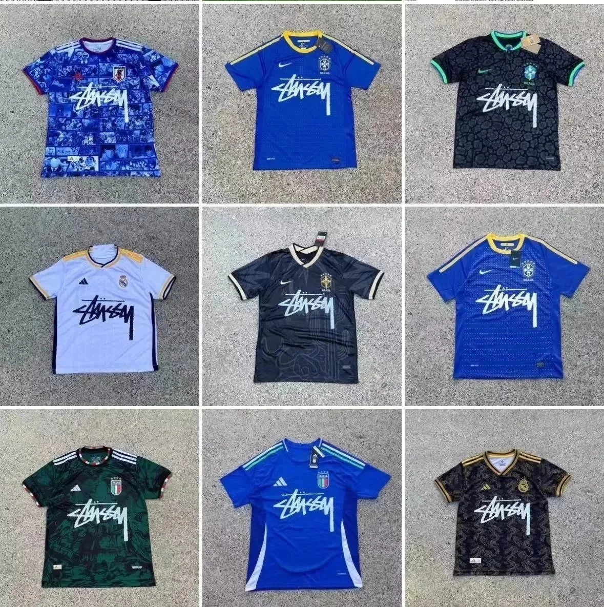 Stussy x Nike Brazil National Team Jersey - Royal Blue Gradient