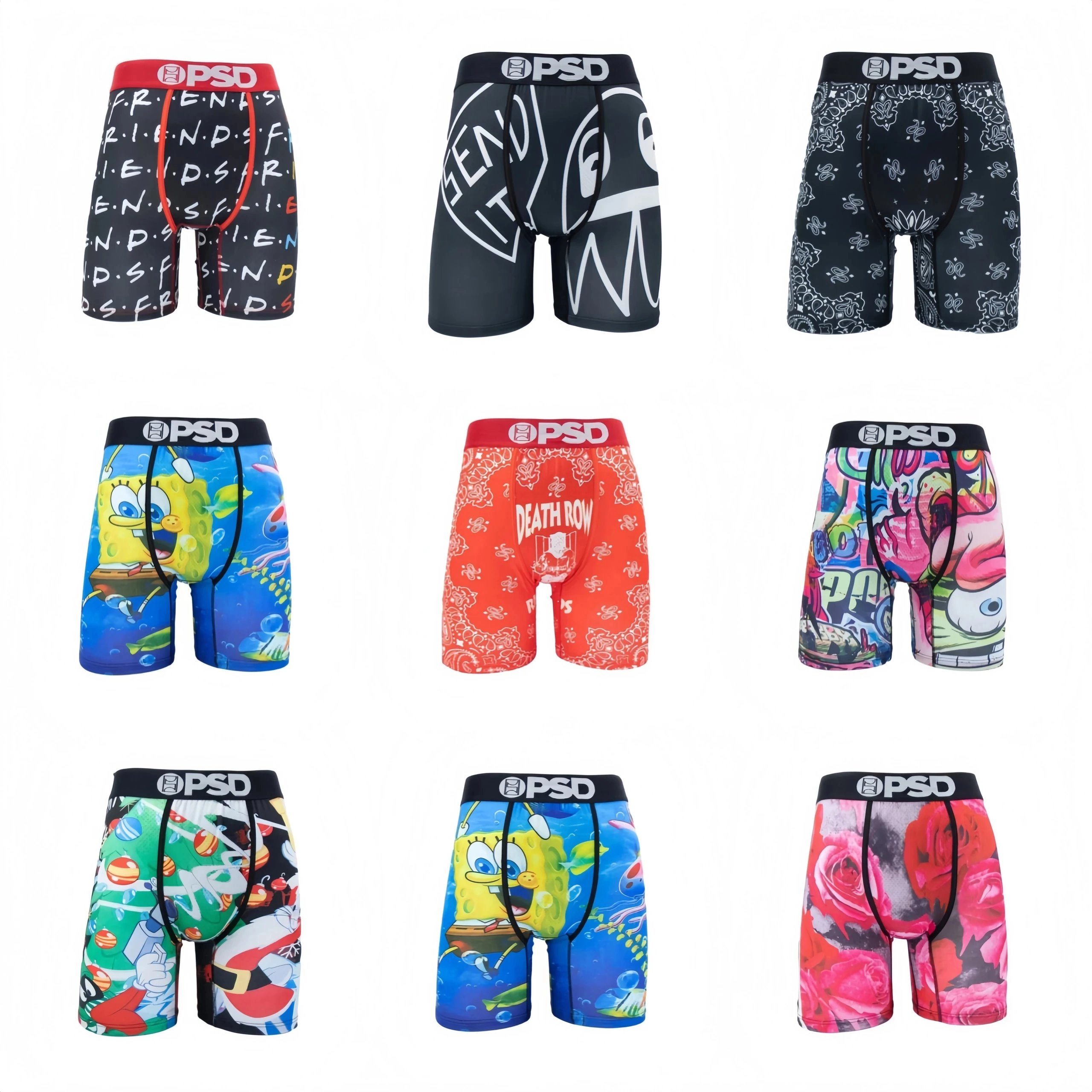 PSD SpongeBob SquarePants Underwear - Blue Ocean Print Boxer Briefs