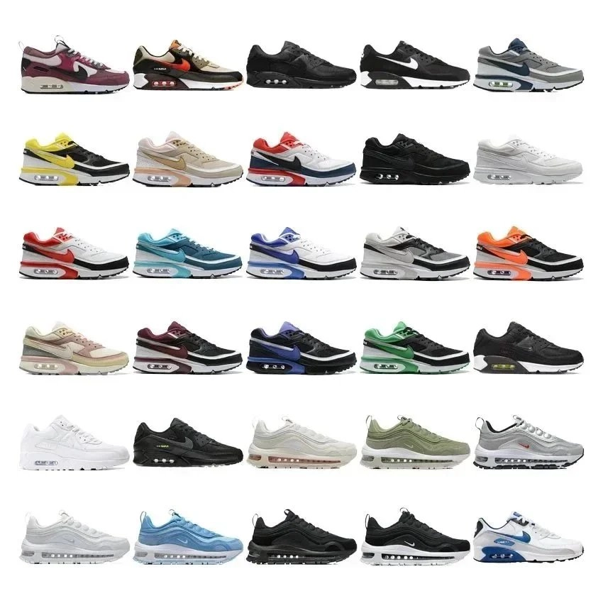 Nike Air Max 90 Essential Black White Mesh Upper Visible Air Cushioning
