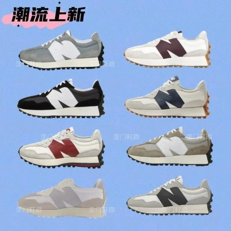 New Balance 327 Classic Runner - Grey White N Logo Chunky Sole