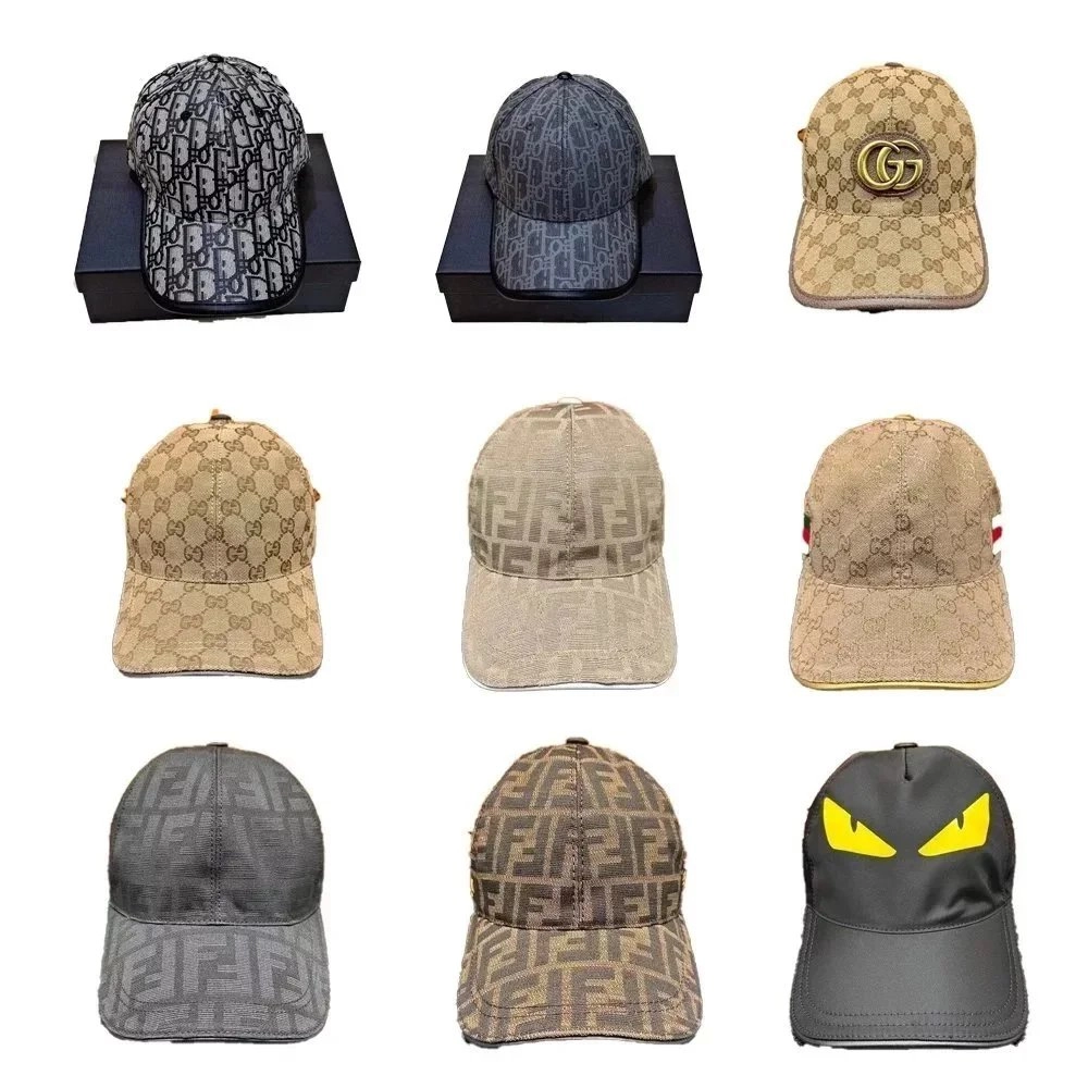 Gucci GG Monogram Beige Baseball Cap with Gold Logo