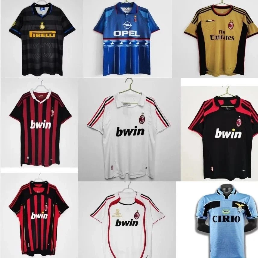 AC Milan 2006-07 Home Jersey Red-Black Stripes bwin Sponsor