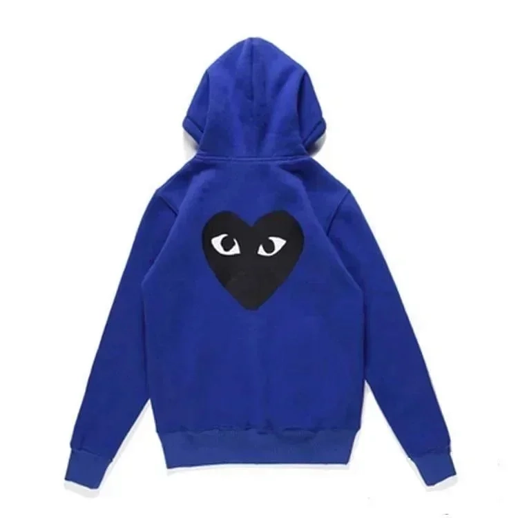 Comme des Gar&ccedil;ons Play Heart Eyes Hoodie Royal Blue