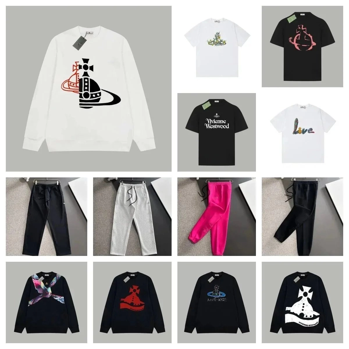 Vivienne Westwood Orb Logo White Crewneck Sweatshirt