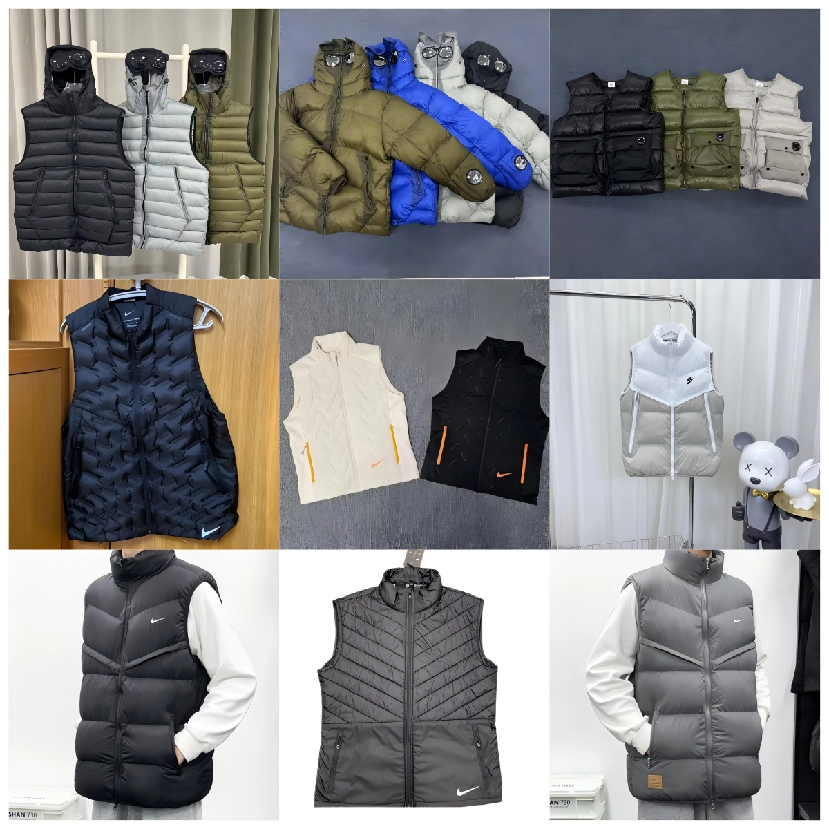 Nike Sportswear AeroLayer Puffer Vest - Black Quilted Design