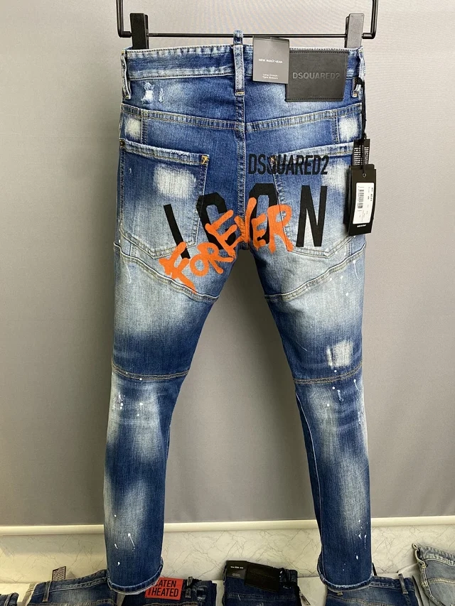 DSQUARED2 Icon Forever Distressed Blue Denim Jeans