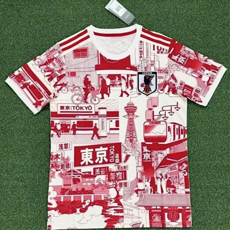 PUMA Japan National Team Tokyo Cityscape Jersey - Red White