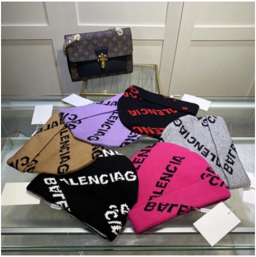 Balenciaga Logo Knit Beanie Hat in Multiple Colors