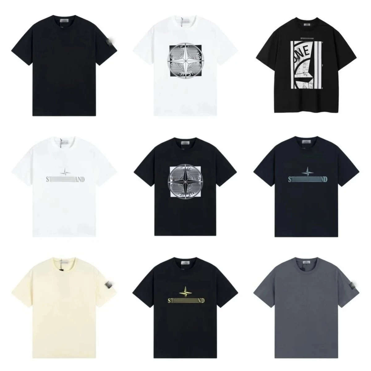 Stone Island Compass Rose Logo T-Shirt Black