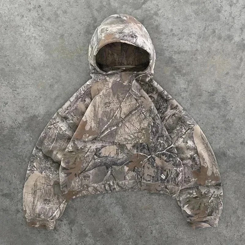 RealTree Camo Hoodie with Concealment Pattern and Drawstring Hood