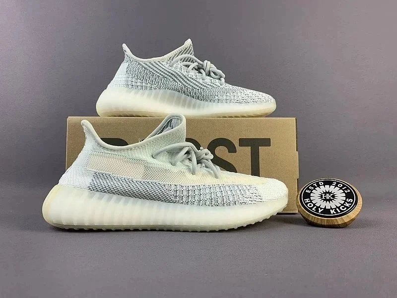 Adidas Yeezy Boost 350 V2 Zebra Core White Grey Knit Sneakers