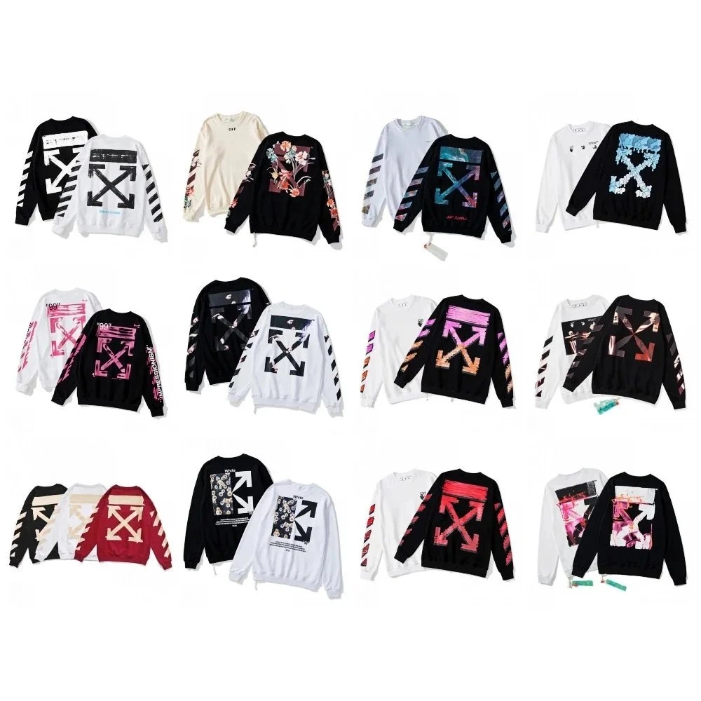 Off-White Diag Arrow Graphic Sweatshirt Black Floral Print