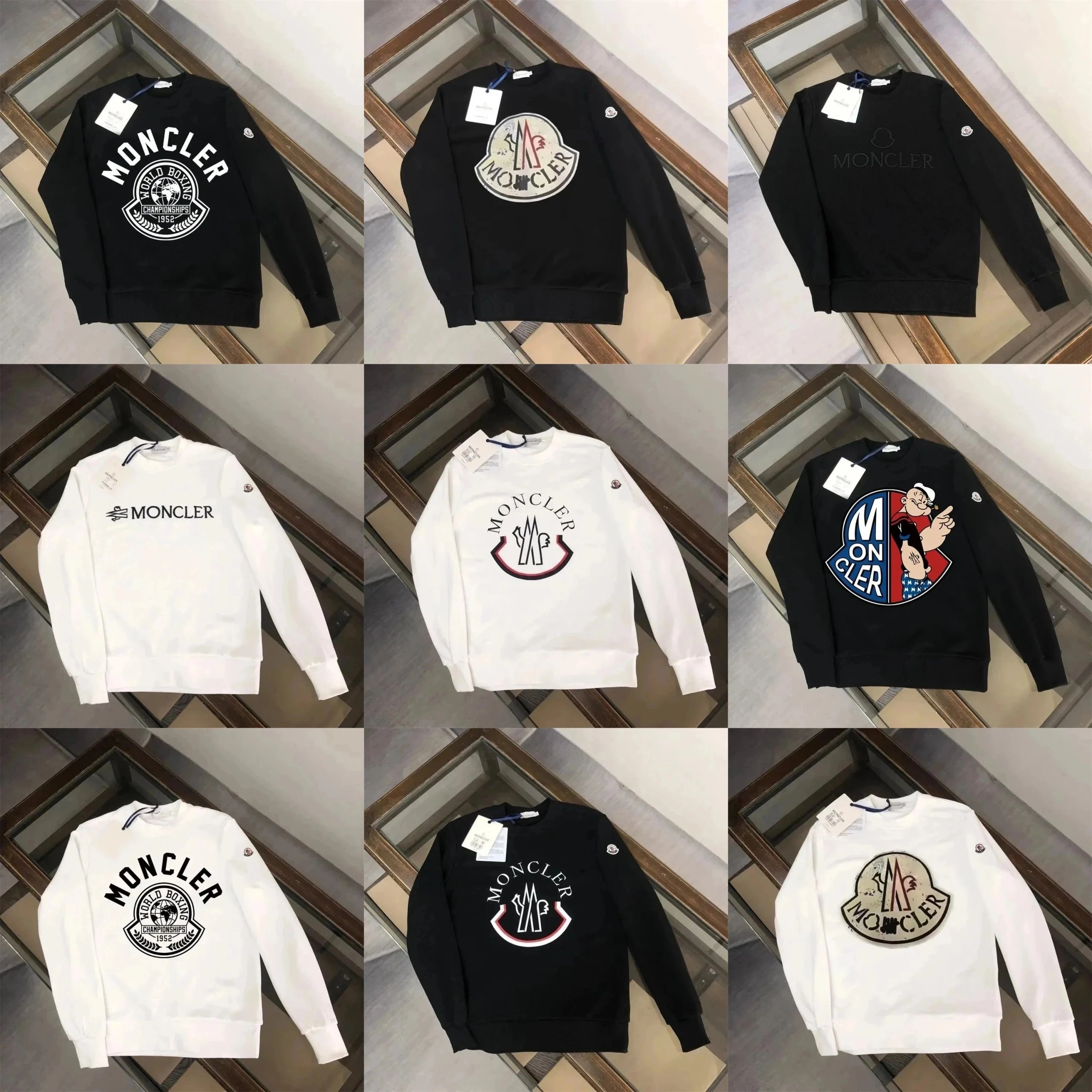 Moncler World Boxing Championships 1952 Black Crewneck Sweater