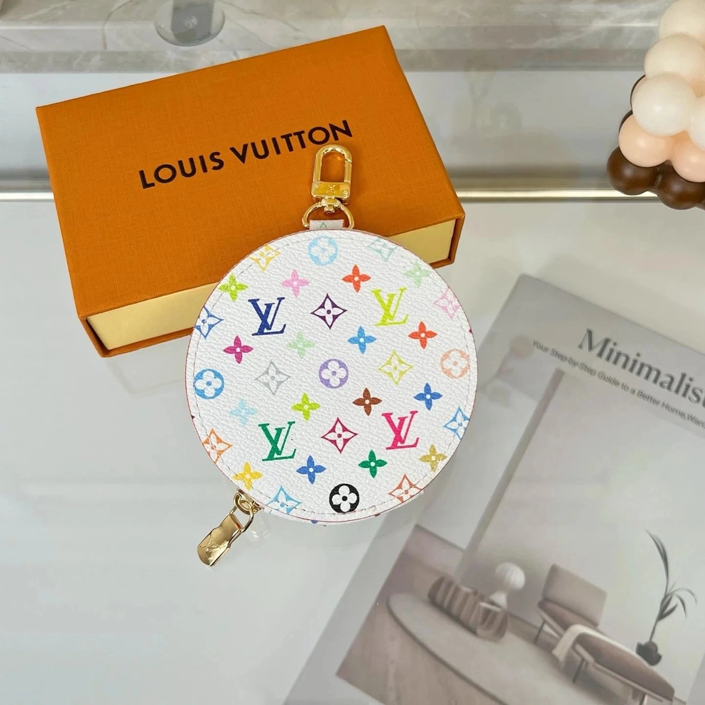 Louis Vuitton Multicolor Monogram Mini Round Pouch Keychain
